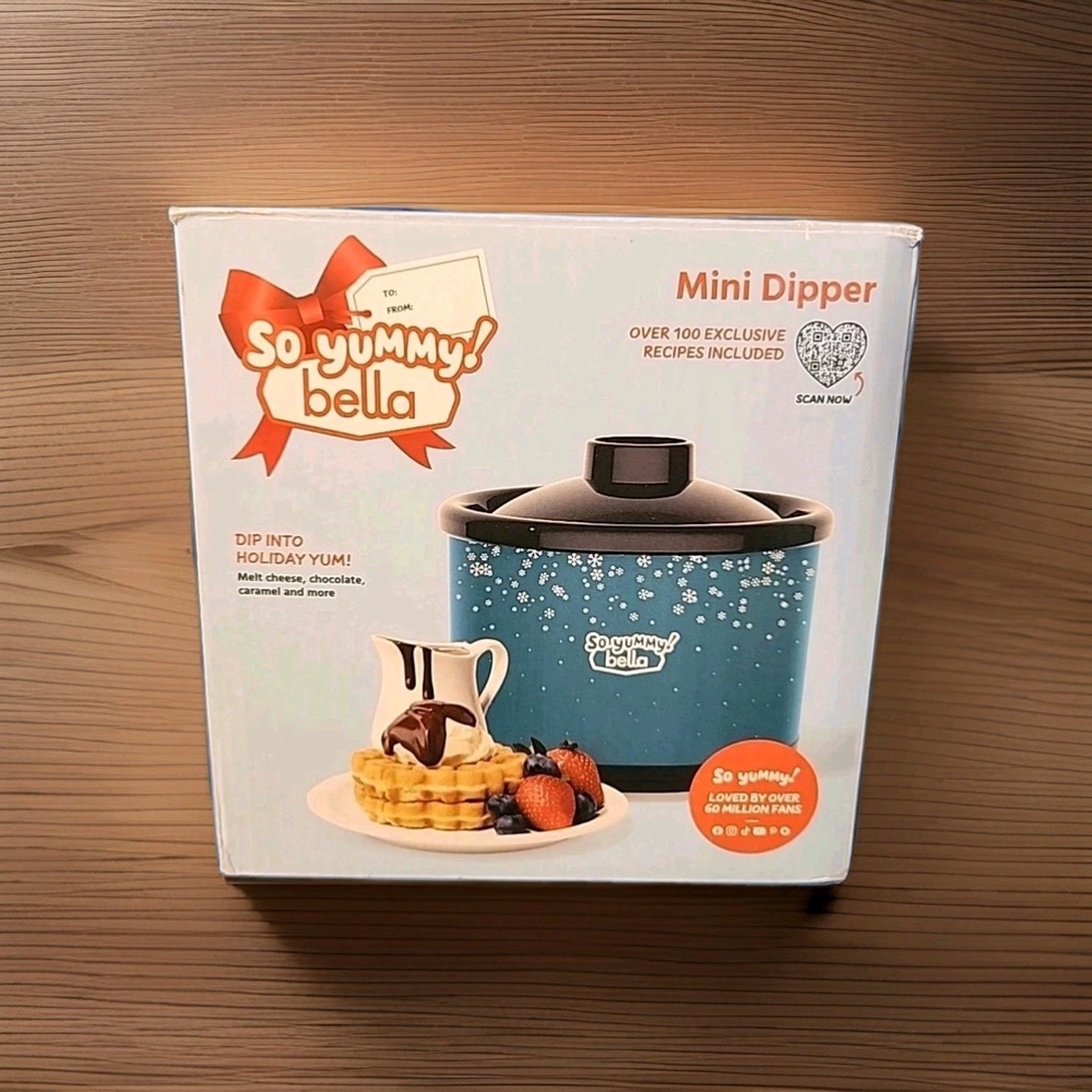 New Electric Fondue Pot So Yummy! Bella Mini Dipper 2.5 Cup Cheese Chocolate NIB
